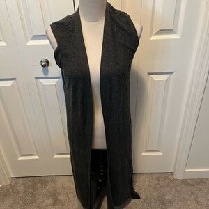 Nanette Lenore size S Sleeveless Long Gray Cardigan